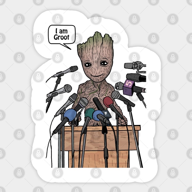 Am I Groot? Sticker by matan kohn